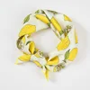 Bright Color Spring Summer Small Square Silk Scarf For Women Female Neck Scarfs Printed Lemon Hair Scarf Girls Kerchief 50X50CM 1