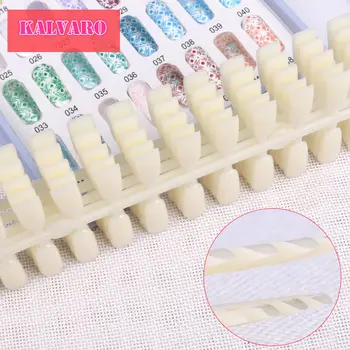 

120Pcs/Lot Professional Natural Color Nail Art Tips Flat Back For Polish Gel Display Color Chart Book Nail Art Salon Accessory