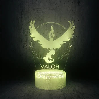

Hot game Pokemon Go pikachu sign night light crack white base lighting kids room decor