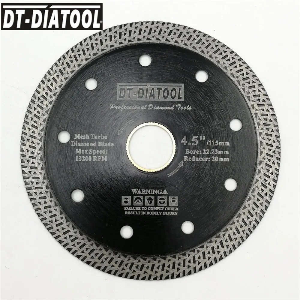 DT-DIATOOL 2 шт. диаметр 105 мм 115 мм или 125 мм Горячая прессованная Спеченная сетка Turbo Алмазные пилы плитки керамические мраморные режущие диски