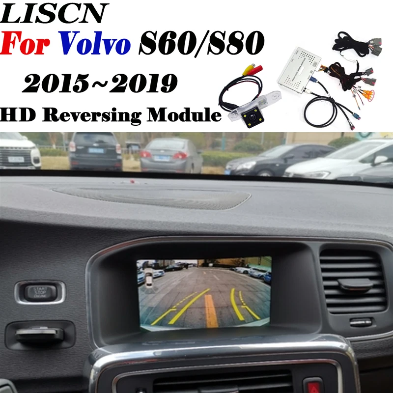 Реверсивная камера для Volvo S60 S80 2015 2016 2017 2018 2019 фронтальная задняя адаптер