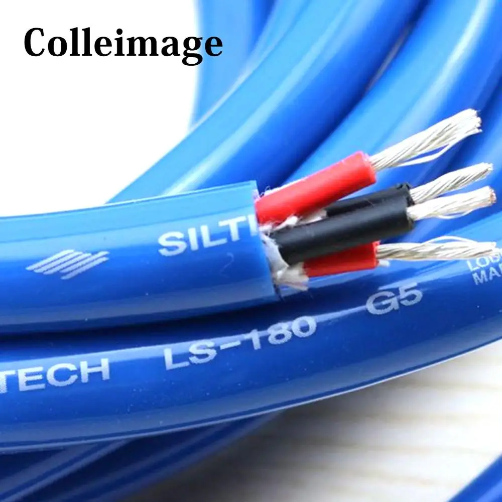 

Colleimage Hi-End Silver Plated 4 Cores Siltech G5 LS-180 Speaker Cable 14mm Audio Amplifier CD DVD Player Speaker Cables