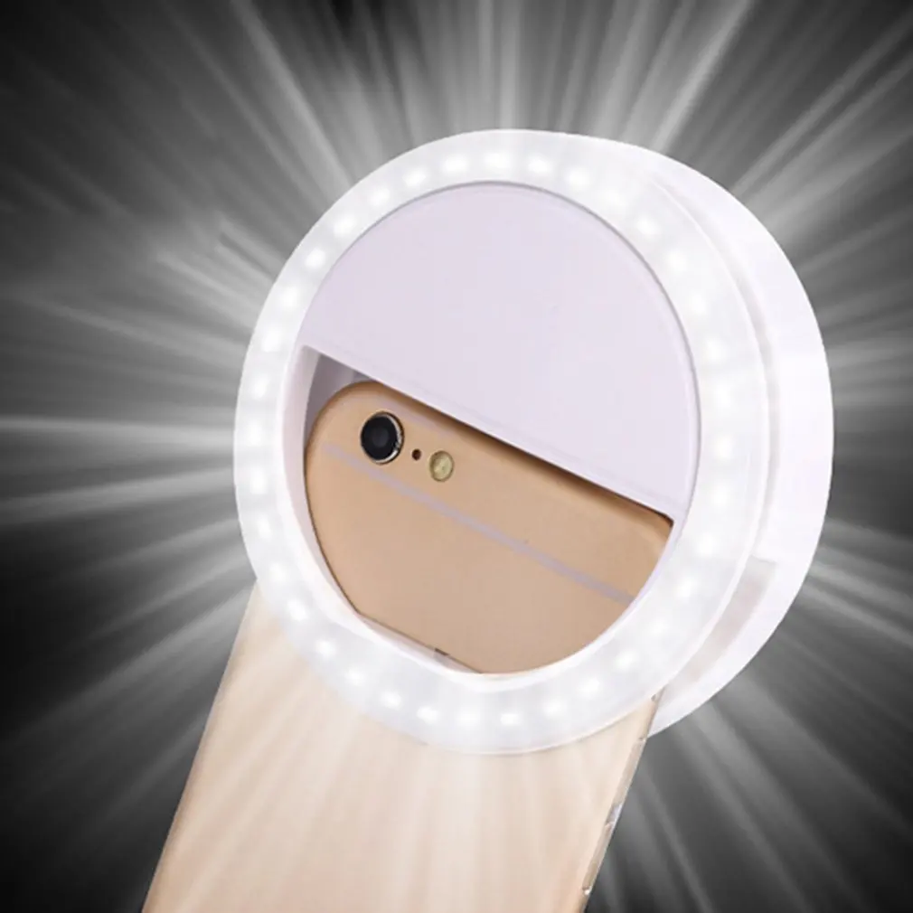 Подсветка мобильного телефона LED-светильник округлой формы кольцо заполняющий свет для мобильного телефона Красота Self-светильник с таймером живые фотографии заполняющий свет