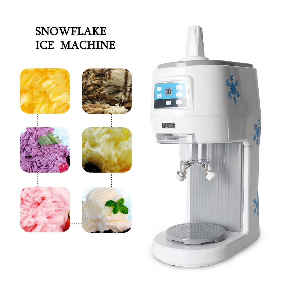 ITOP Commercial Snow Cone Machine Snowflakes Machine Ice Shaving Crusher Electric Smoothies Snowflake Maker 70kgs/h 110V 220V