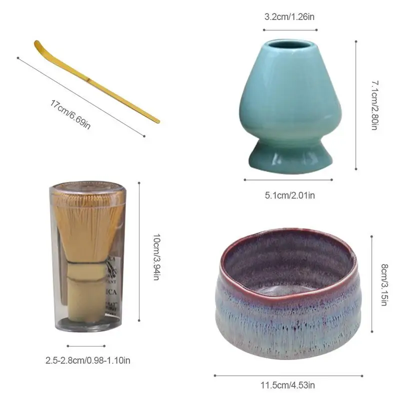 High Quality Tea Set Matcha Tea Sets Mixing Bowl Set Bamboo Ceramic Japanese Ceremony Tool Combination Spoon Gift Kit
