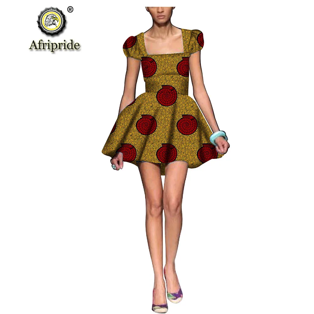 Лето африканская Дашики мини платья для женщин в африканском стиле Анкара принт рубашка в африканском стиле для женщин в африканском стиле фут vestido AFRIPRIDE S1825025 - Цвет: 517