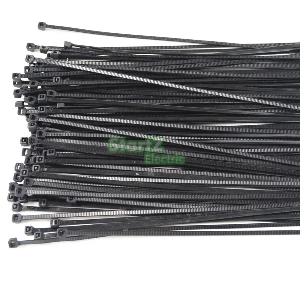 Laços do Cabo Pretos do Fecho de Correr do Cabo do Fio de Nylon66. Pces Bolsa 5x 150200250300350400mm Laços Sgs Habilitados 250 500 Pçs - 1 laços pretos do fecho de correr do