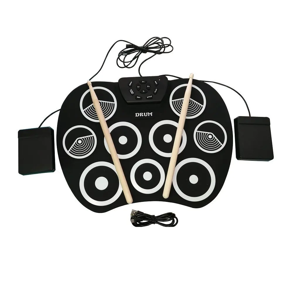 

Cross Border Hand Roll-up Drum Kit Roll up Drum Beginner CHILDREN'S Percussion Instrument USB Hand Roll Electronic Drum