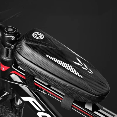

Cycling Bike Bicycle Top Front Tube Bag PU EVA Hard Shell Waterproof Mountain Bike Frame Handlebar Bag Rainproof Cycle Accessori