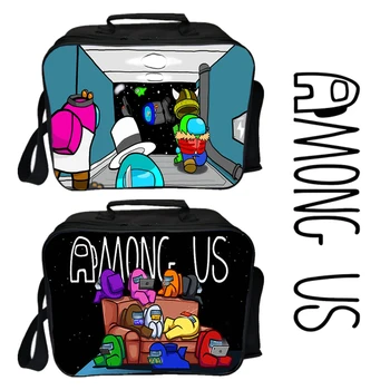 

Children's Student Shoulder Bag Among Us Hot Game Pattern Lunch Bag Hot Game Child Shoulder Bag Girls Boys Lunch Box Picnic Bags
