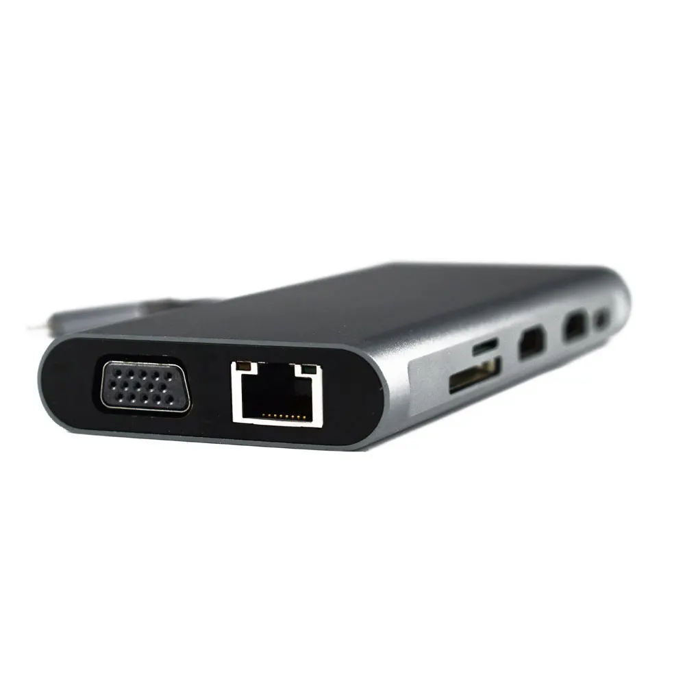 Tebe USB C концентратор тройной дисплей Тип C 11 в 1 мульти HDMI адаптер RJ45 VGA usb-хаб 3,0 Для MacBook Pro картридер Тип C usb-хаб
