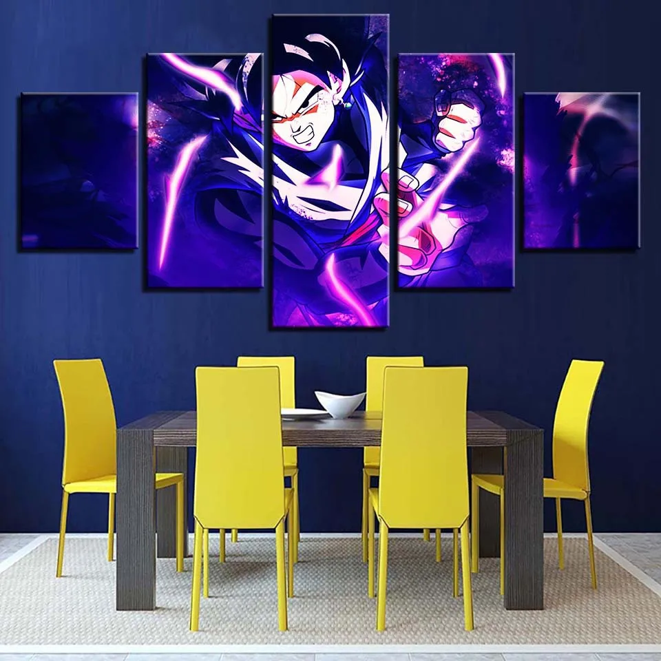 Dragon Ball плакаты на стену изображения для Гостиная картины 5 штук Son Goku Saiyan аниме