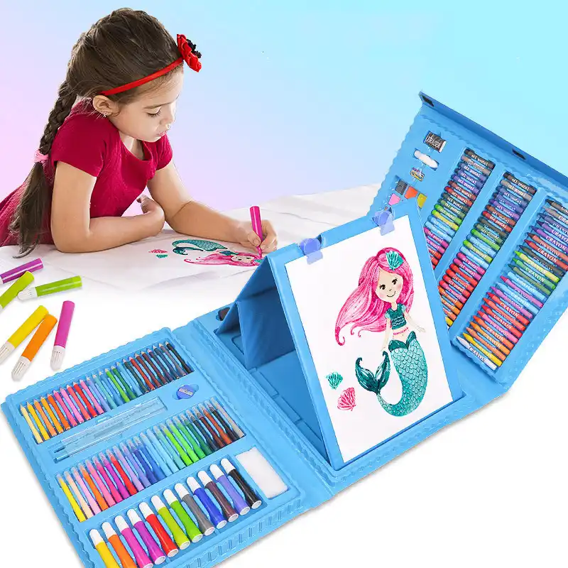 208 Uds Juguetes Para Ninos Pincel Para Pintar Con Dibujos De Acuarela Juego De Pintura Al Oleo En Colores Pastel Para Ninas Aliexpress