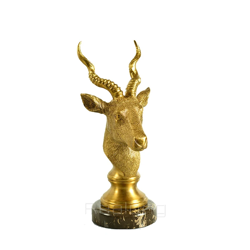 Modern Art Bronze Deer Statues Large Bronze Deer Sculpture Modern Home Decoration Deer Art Sculpture Ornament Craft Luxury Gifts - Image 4