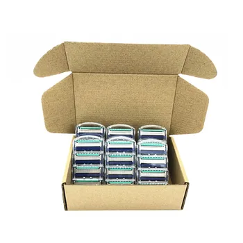 

Custom Packaging High Quality Men 5Layer Shaver Razor Blades Shaving for Men Safety Blade Replaceable Gilletee Fusione 24pcs/box