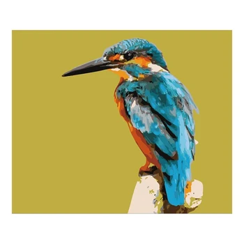 

Bird Frameless DIY Oil Painting, Paint By Numbers Drawing on Canvas for Adults and Kids Home Office Decor