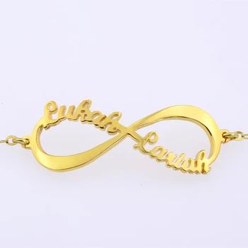 

Custom Bracelet Infinity Name Bracelet Femme Men Personalized Stainless Steel Rose Gold Boho Nameplate Pulseras Mujer Moda 1997