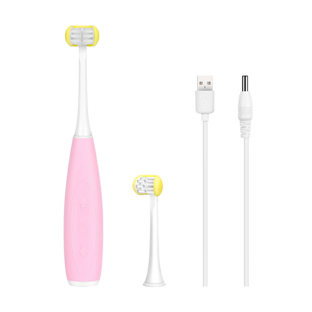 New 3 Side Children Sonic Electric Toothbrush 5 Modes USB Intelligent Acoustic Teeth Tooth Brush Cartoon Pattern for Kids 2 Head New 3 Side Children Sonic Electric Toothbrush 5 Modes USB Intelligent Acoustic Teeth Tooth Brush Cartoon Pattern for Kids 2 Head