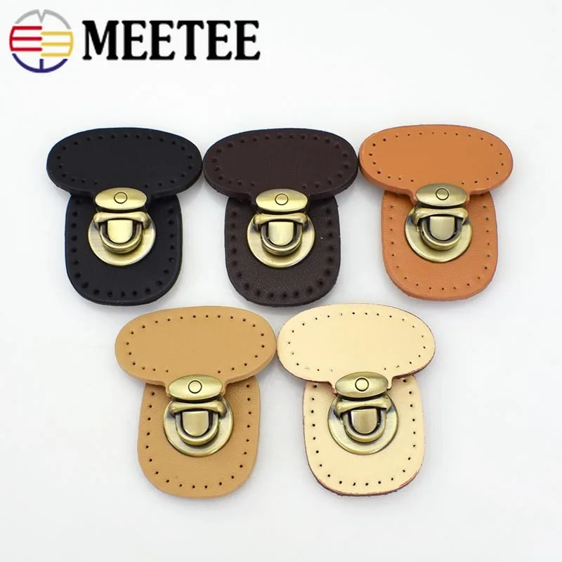 2pcs Bags Accessories Genuine Leather Snap Clasp Turn Lock Twist Locks for DIY Handmade Handbag Craft Bag Purse Closure Buckles | Дом и сад