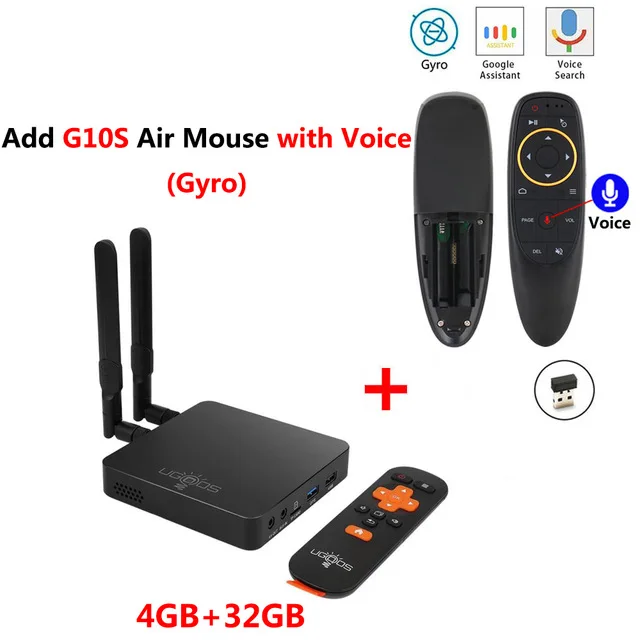 AM6 Pro Add G10S UGOOS ТВ приставка AM6 Pro Amlogic S922X Android 9,0 DDR4 2G/4G 16G/3 2G 5G WiFi 1000M LAN Bluetooth 5,0 4K HD медиаплеер UGOOS AM6 - Цвет: AM6 Pro Add G10S