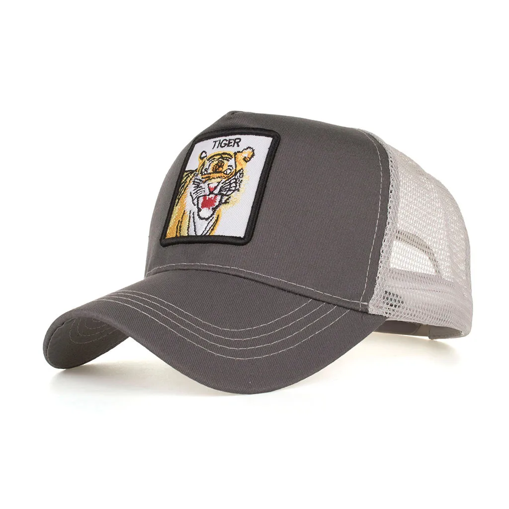 Летняя унисекс хип-хоп шляпа с вышивкой животных для мужчин и женщин бейсболки Регулируемые дышащие сетчатые шляпы от солнца Roblox Gorras - Цвет: A