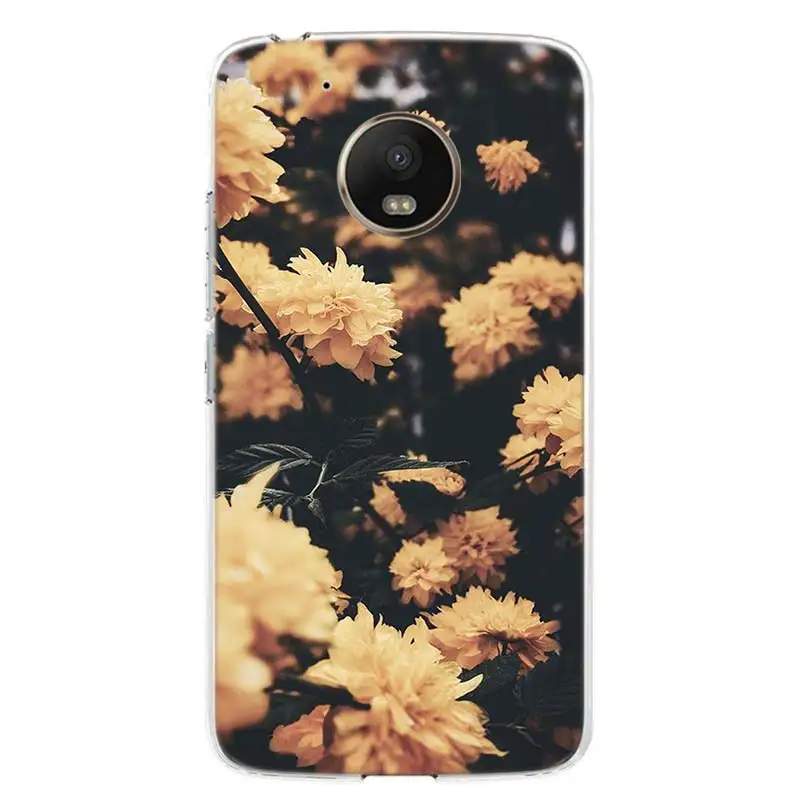Классический Цветочный эстетический чехол для телефона Motorola Moto G7 G6 G5S G5 E4 Plus G4 E5 Play power EU подарок с рисунком - Цвет: TW106-5