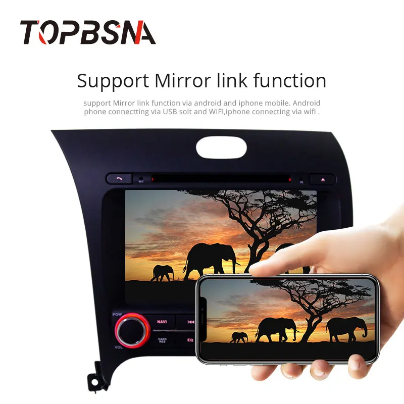 Best TOPBSNA Android 9.0 Car DVD Multimedia Player for Kia CERATO K3 FORTE 2013 2014 2015 2016 WIFI Car Radio Player GPS Navi auto FM 3