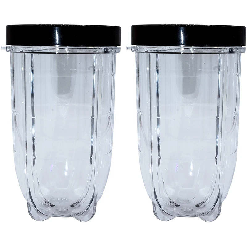 

2 Pieces High Cup with Black Can Lid for Magic Blender Juicer 250 W for Magic Juicer Part