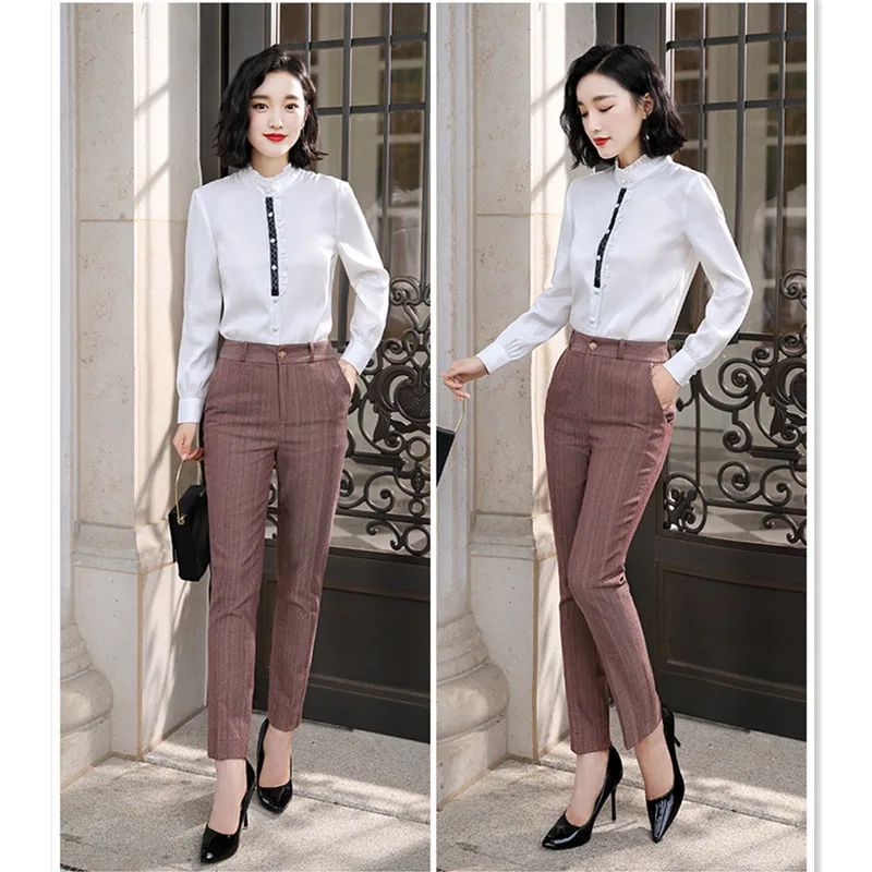 Women Suit High-quality Office Trousers Blazer Pant Suit Elegant Formal Wear Feminino Trouesers Shirt Business Work Suit