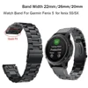 26 22 20MM Watchband Strap for Garmin Fenix 6S 6X 6 Pro 5X 5 5S 3HR D2 S60 Watch Quick Release Stainless steel Wrist Band Strap ► Photo 1/5