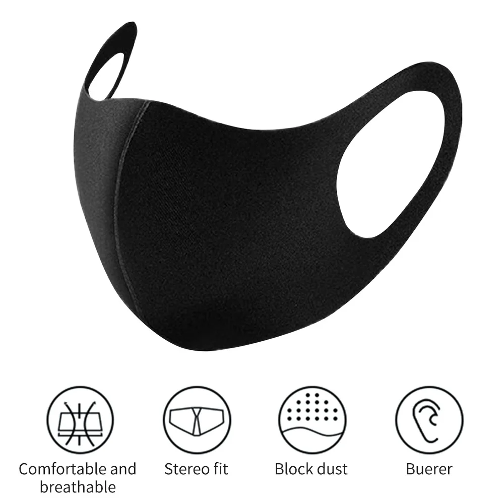 1Pc simple fashion solid color mask breathable washable reusable manicure work makeup tool | Красота и здоровье