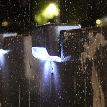 

4Pcs LED Solar Path Stair Lights Outdoor Garden Yard Fence Wall Landscape Lamp Solar Light for Stair Courtyard