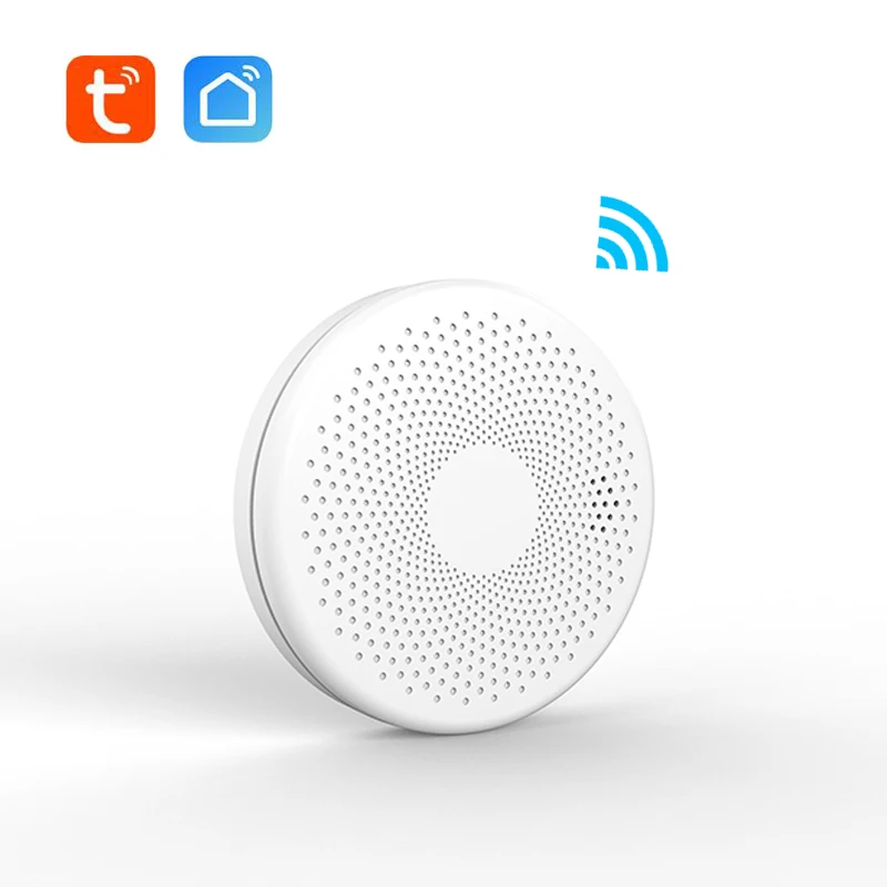 Detector de humo ultradelgado Tuya Smart Life, Sensor WiFI compuesto, alarma, Detector de Co y Detector de humo, 2 en 1, batería incluida