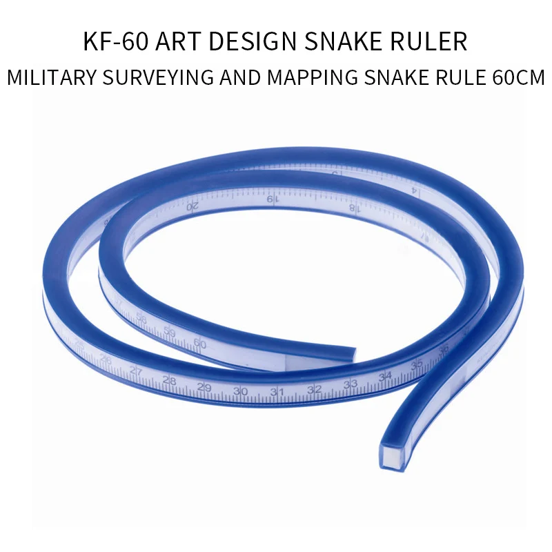 60cm Plastic Flexible Curve Ruler Portable Art Design Flexible Drafting ...