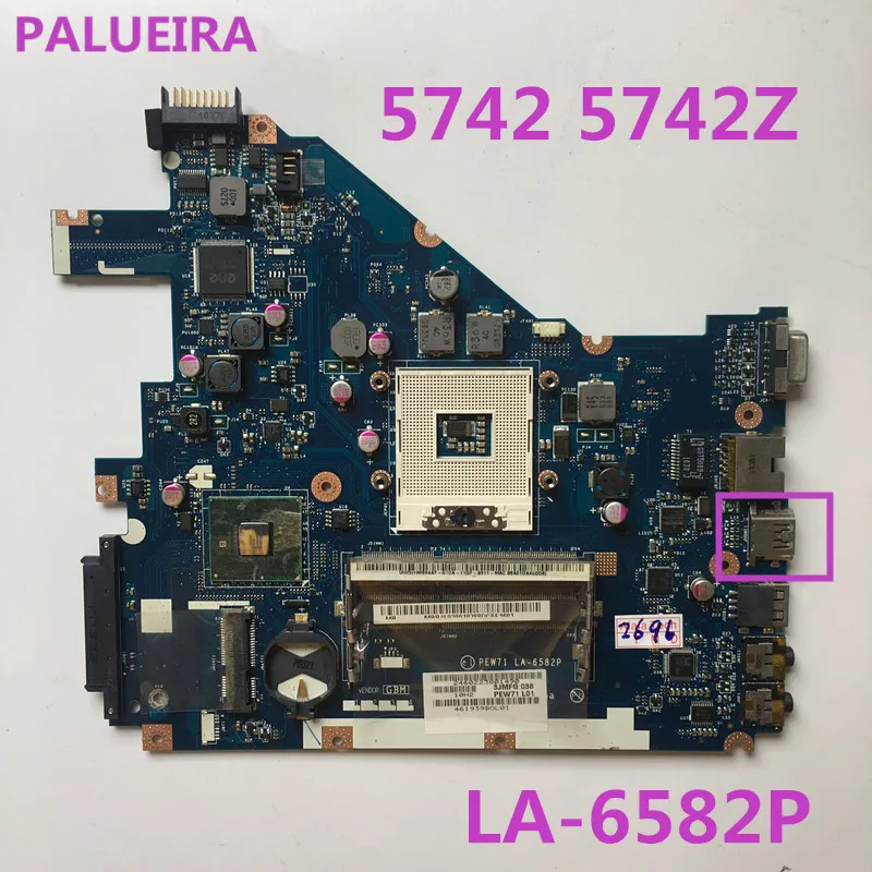 PALUBEIRA MBR4L02001 материнская плата для ноутбука Acer aspire 5742 5742Z PEW71 L01 LA 6582P с портом HDMI