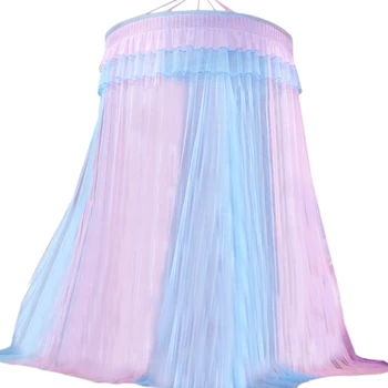 

Bed Canopy Double Colors Hung Mosquito Net Princess Bed Tent Curtain Foldable Canopy On The Bed Elegant Fairy Lace