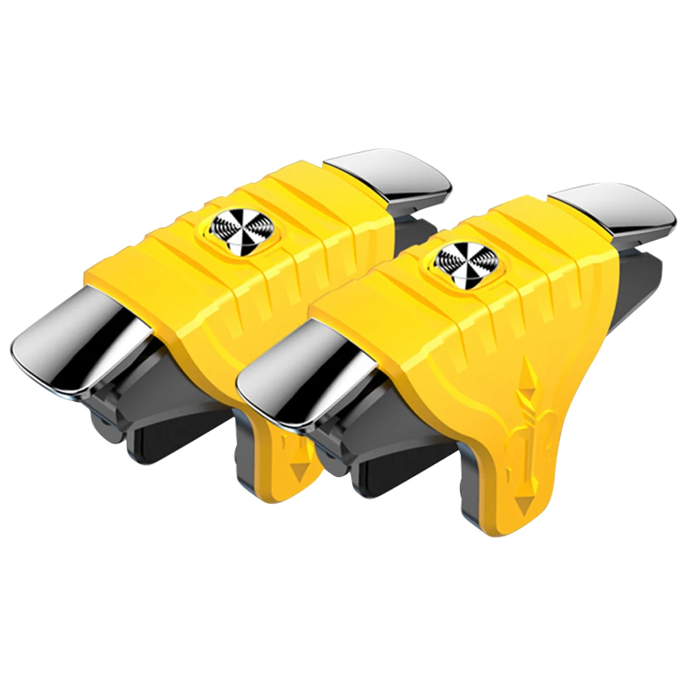 F01 1 Pair Plastic Mobile Trigger for PUBG Smartphone Gamepad Controller Gaming Four-Finger Linkage Aiming Shooter Joysticks 