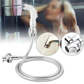 

Hand Held Bidet Shower Spray Head Sprayer Sprinkler+Hose+T-adapter For Bathroom Toilet Bathroom Shower Diaper Cleaning Tool