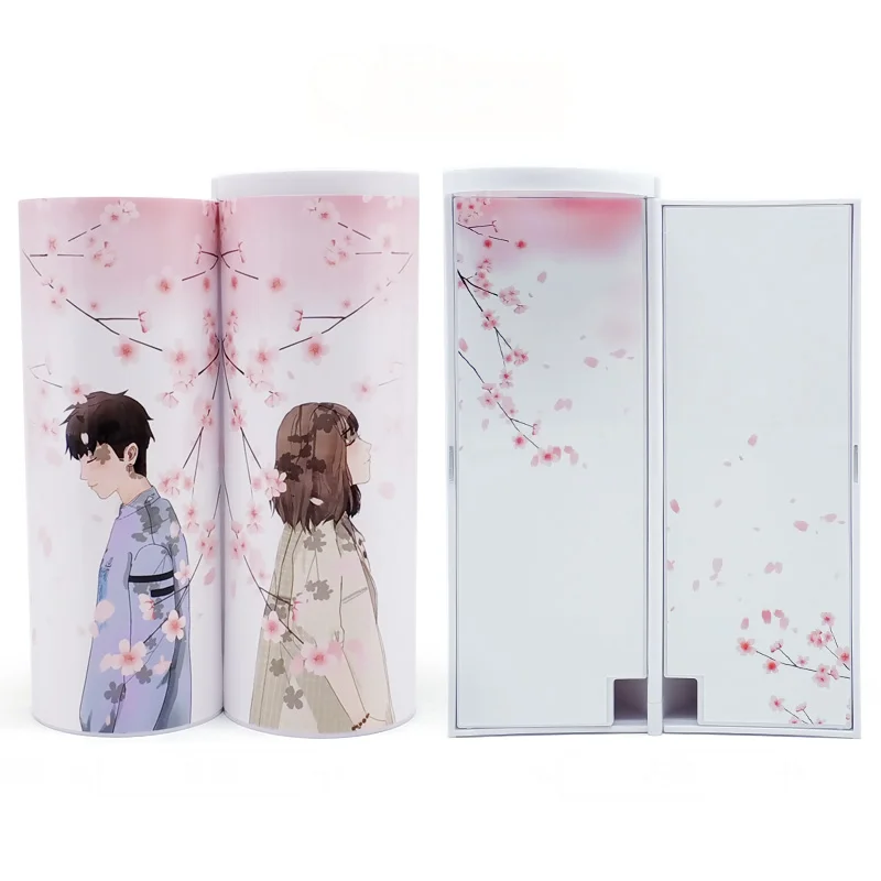 Romantic Sakura NBX креативный чехол-карандаш для доски с солнечным калькулятором и магнитным переключателем Kawaii мультяшная коробка для ручек школьный чехол для письма сумка для ручек - Цвет: Romantic Sakura