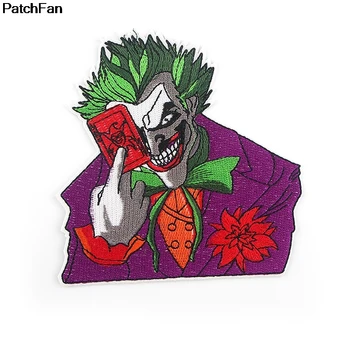 

20pcs/lot A2578 Patchfan Horror Movie Clown cartoon patches iron on popular for hat bag shoe Applique embroidery accessory