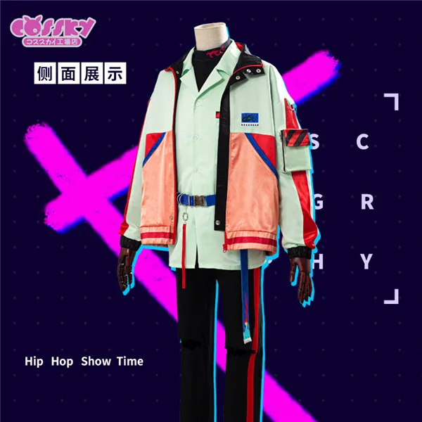 

2020 Paradox Live Rap cos Anne Faulkner BAE cosplay shirt+pants+coat+belt+socks Casual hip-hop style unisex outfit full sets A