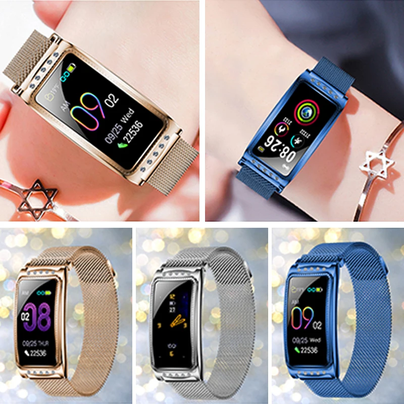 Смарт-часы, женский браслет, фитнес-браслет, подходят для битов, часы, браслеты для здоровья, спортивные часы, тонометр, пульсометр