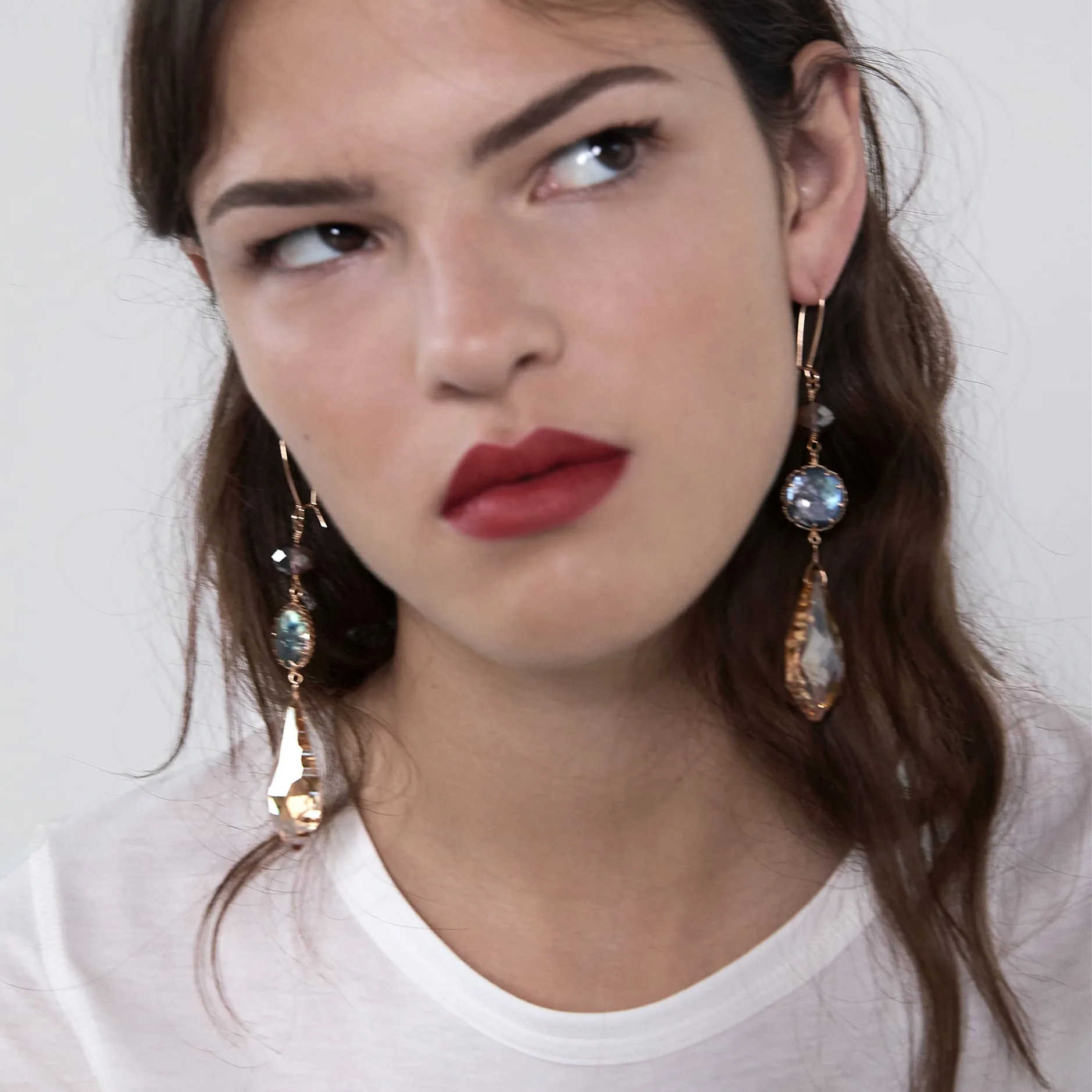 

High Quality Crystal Water Drop Dangle Earrings for Women Fashion Jewelry Maxi Collection Earrings Accessories