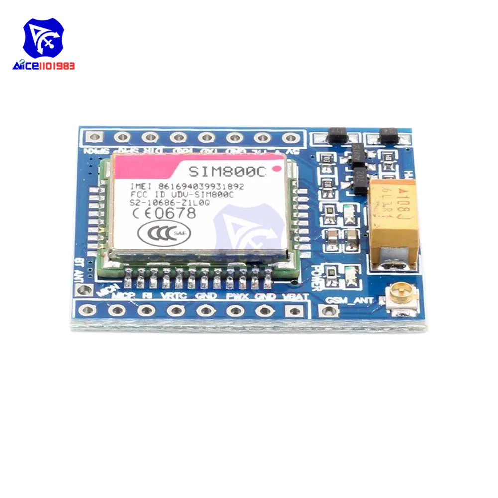 Diymore SIM800C GSM GPRS модуль макетная плата IPEX с Bluetooth ttl TTS STM32 для Arduino C51 5V 3,3 V