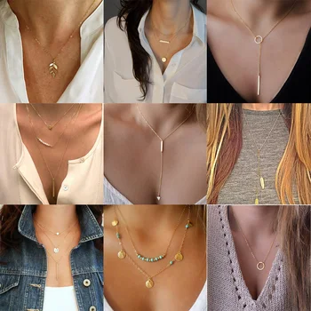 

Bls-miracle Bohemian Gold Star Necklaces For Women Choker Pendant Necklace 2019 Multilayer Female Fashion Jewelry Wholesale