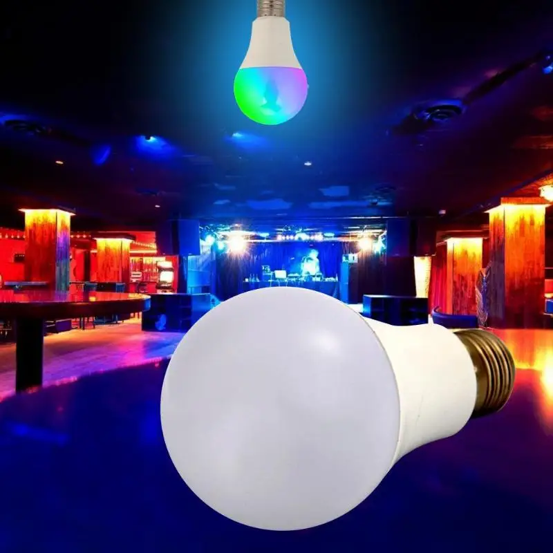Меняющаяся RGB Волшебная светодиодная лампочка E27 100-240 В 5 Вт RGB Светодиодный прожектор мини энергосберегающая несколько цветов меняющаяся 110x60 мм