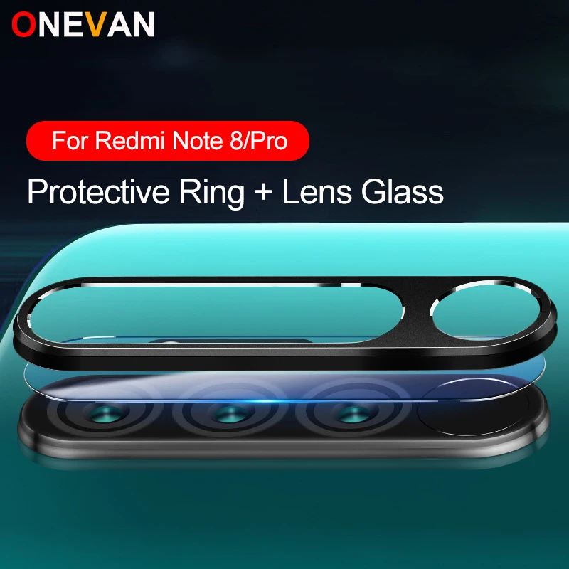 

For Xiaomi Redmi Note 8 7 Pro K20 Case Bumper Camera Lens Protector Tempered Glass On xiomi Redmi Note 7 8 Cover Protective Ring