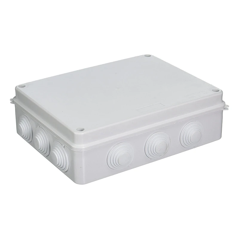 Отверстия Водонепроницаемый IP65 12 Белый ABS корпус распределительная коробка 255x200x80 мм
