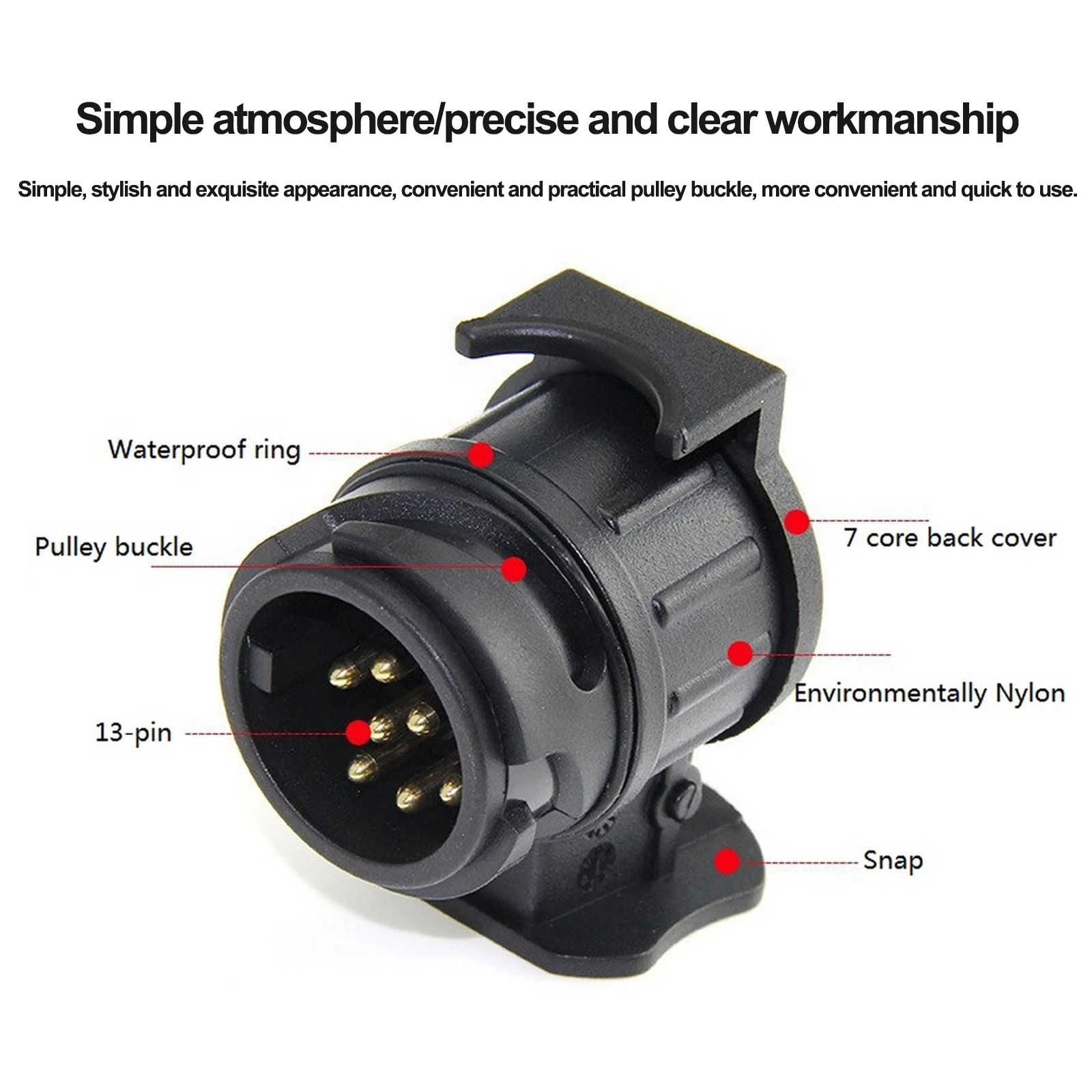 13 Pin Socket To 12n 7 Pin Plug Adaptor 12v Dc A0035 - HGV Direct