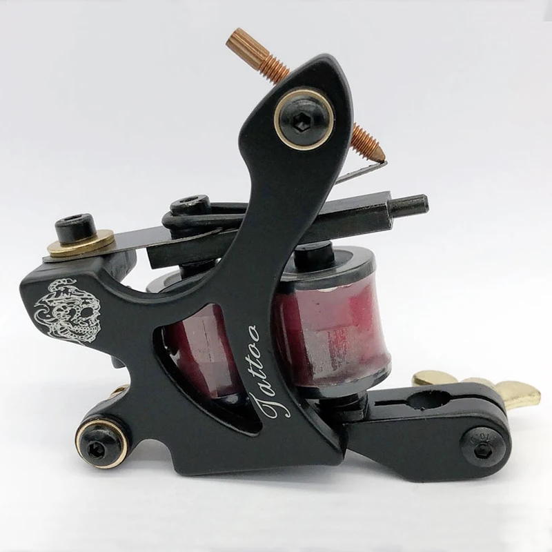 Professional 5 Color Coils Tattoo Machine 10 Warp Cast-iron Handmade Guns For Liner Shader Free Shipping |